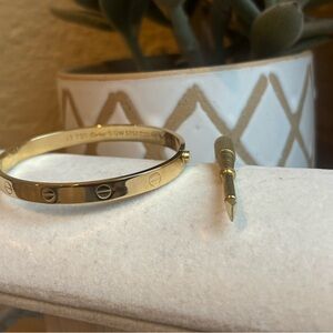 18K Real Gold Bracelet sz19